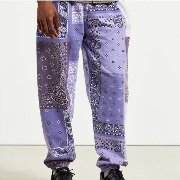 Urban Outfitters BDG patchwork Bandana Print Jogger Sweatpants - Picture 2 of 7